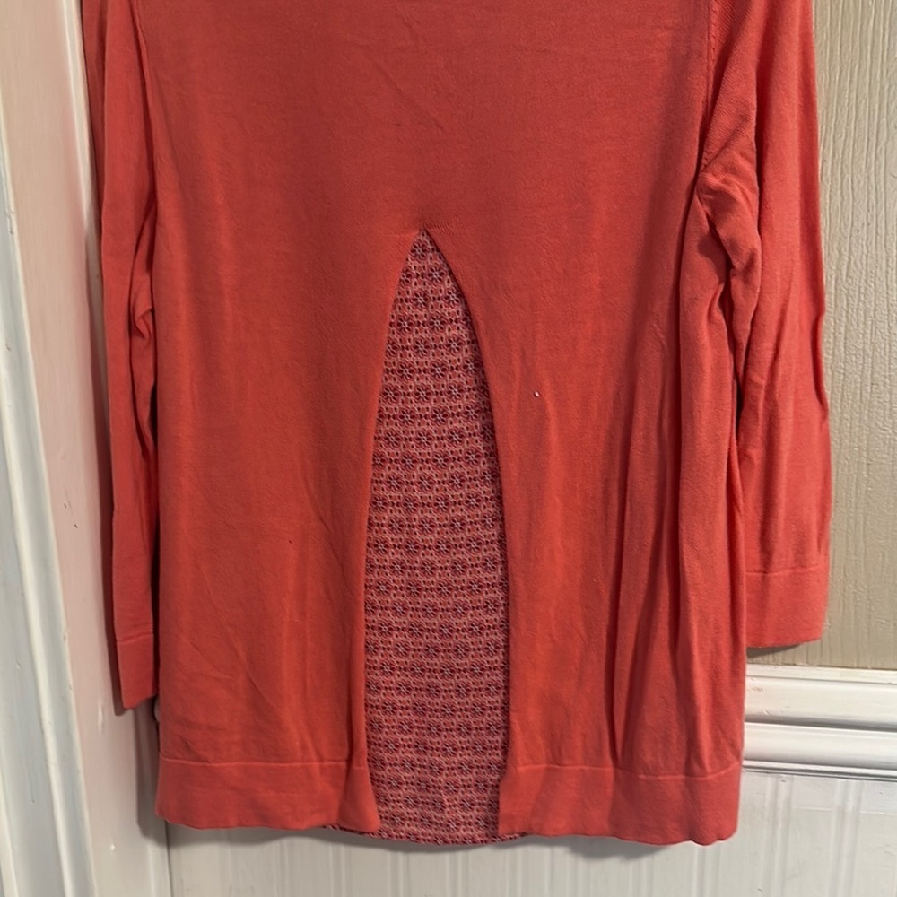 Women's Coral Cardigan by Talbots Small Petite Peak Back in Coordinating Fabric - Picture 5 of 9